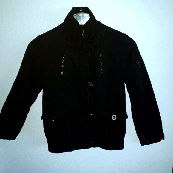 CELEGOSSIP BLACK BOMBER ZIPPER JACKET SZ. 11 - Picture 1 of 8